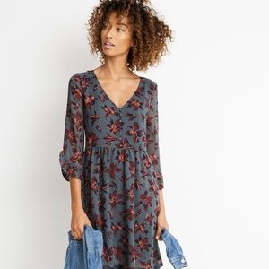 Madewell Moonblossom Ruffle-Sleeve Winter Orchid